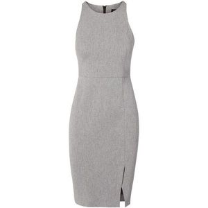 Banana Republic Twill Racer Neck Sheath Dress gray